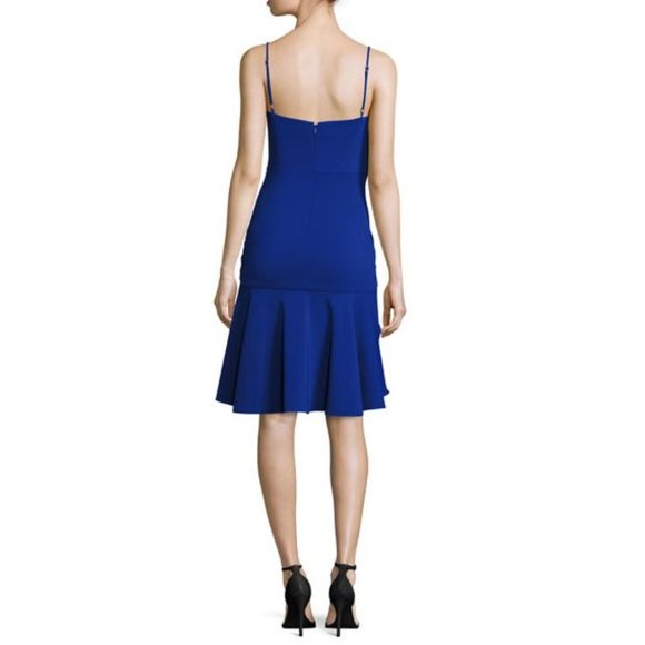 MILLY Blue Italian Cady Fit & Flare Kelly Dress 8 - Picture 2 of 14